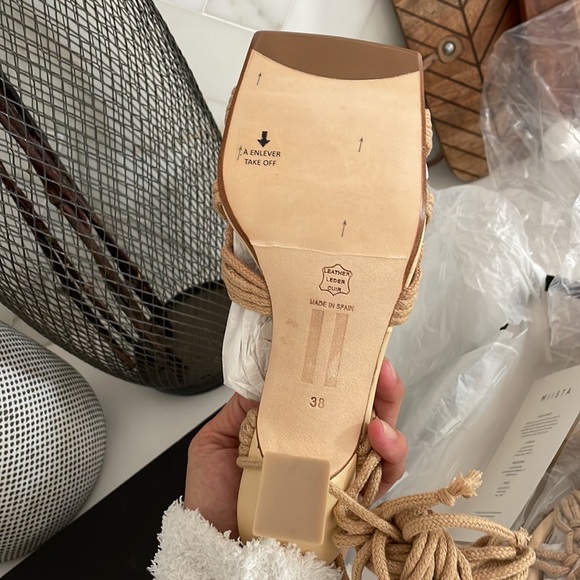 New! MIISTA ‘Braided Rope Ankle Tie’ Sandals - Picture 16 of 16